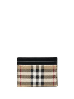 Burberry: Чёрный картхолдер Vintage Check