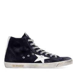 Golden Goose Mens Night Blue / White Francy High-top Sneakers, Brand Size 41 ( US Size 8 ) gmf00113.f000322.50517