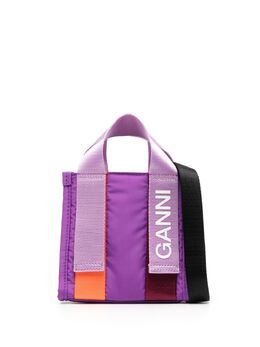 GANNI: Фиолетовая сумка-шоппер 