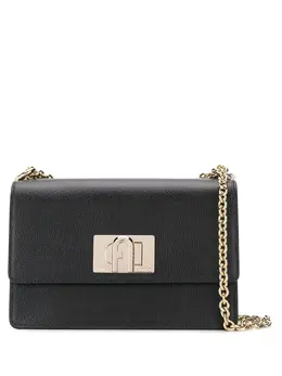 Furla: Чёрная сумка через плечо 