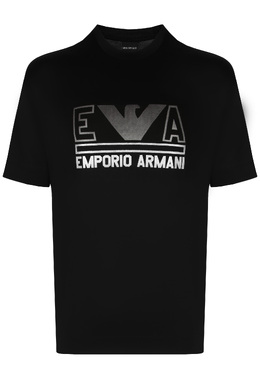 EMPORIO ARMANI: Чёрная футболка