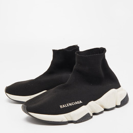 Balenciaga: Чёрные кроссовки Speed Trainer