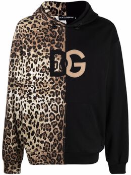 Dolce & Gabbana: Толстовка  DG с леопардовым принтом