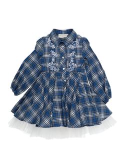 ERMANNO SCERVINO JUNIOR: Платье из фланели 