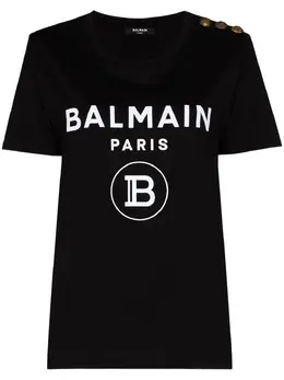 Balmain: Футболка с принтом