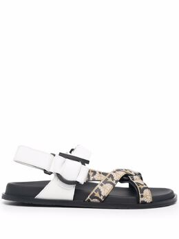 Salvatore Ferragamo: Белые сандалии 