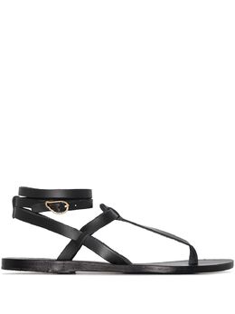 Ancient Greek Sandals: Чёрные сандалии  Estia