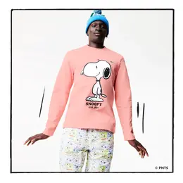 Lacoste: Розовая футболка  Peanuts