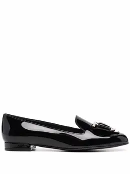 Salvatore Ferragamo: Чёрные лоферы  Gancini
