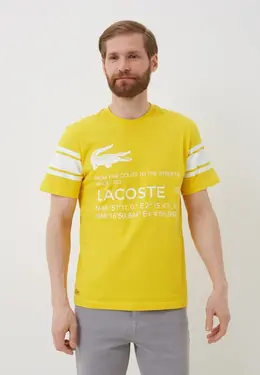 Lacoste: Жёлтая футболка 