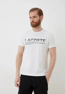 Lacoste: Белая футболка 