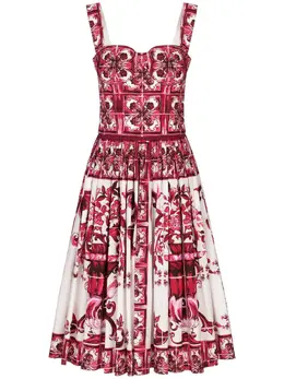 Dolce & Gabbana: Платье  Majolica с принтом