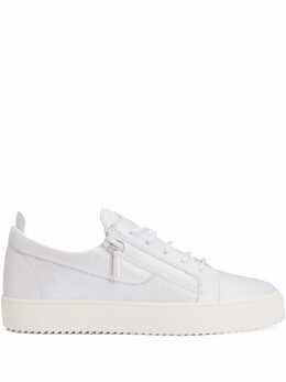 Giuseppe Zanotti: Белые кроссовки  Frankie