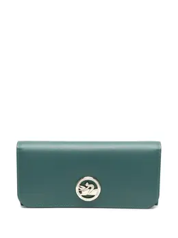 Longchamp: Зелёный кошелёк 