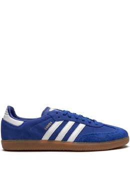 adidas: Голубые кроссовки  Samba