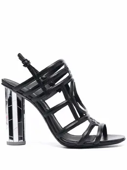 Salvatore Ferragamo: Чёрные сандалии  Florenza