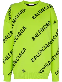 Balenciaga: Хлопковый свитер Crew