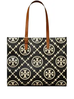 Tory Burch: Чёрная сумка-шоппер 
