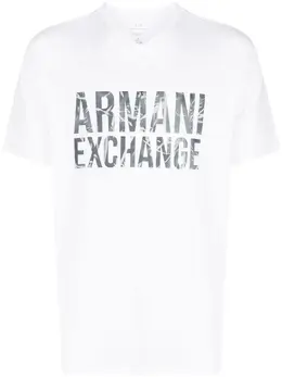 Armani Exchange: Футболка с принтом