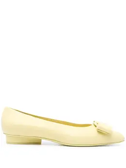 Salvatore Ferragamo: Жёлтые балетки  Vara Bow