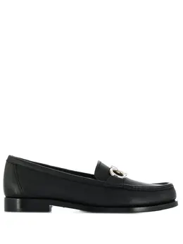 Salvatore Ferragamo: Чёрные лоферы  Gancini
