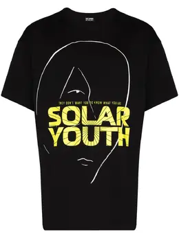 Raf Simons: Чёрная футболка  Solar Youth