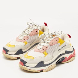 Balenciaga: Многоцветные кроссовки Triple S