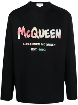 Alexander McQueen: Свитшот Graffiti с принтом