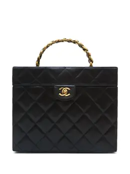 CHANEL Pre-Owned: Чёрная сумка-шоппер 
