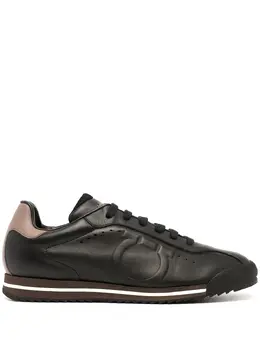 Salvatore Ferragamo: Чёрные кроссовки  Gancini