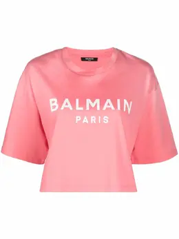 Balmain: Футболка с принтом