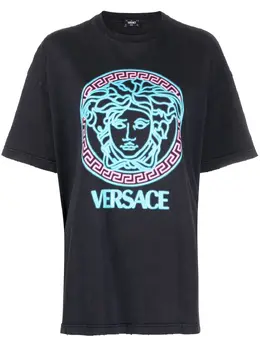 Versace: Хлопковая футболка  Medusa