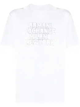 Armani Exchange: Футболка с принтом