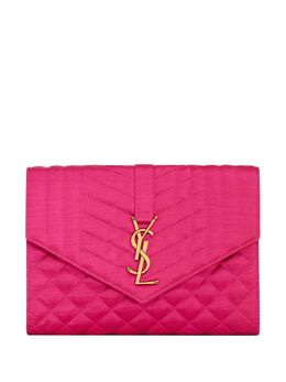 Saint Laurent: Розовый клатч Envelope