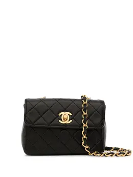 Chanel Pre-Owned: Чёрная сумка через плечо 