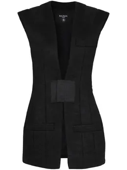 Balmain: Куртка без рукава 