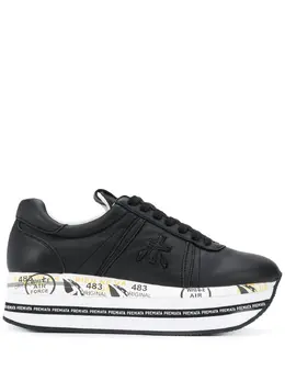 Premiata: Чёрные кроссовки  Beth