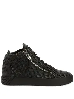 Giuseppe Zanotti: Чёрные кроссовки  Frankie