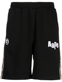 AAPE BY *A BATHING APE®: Чёрные шорты 