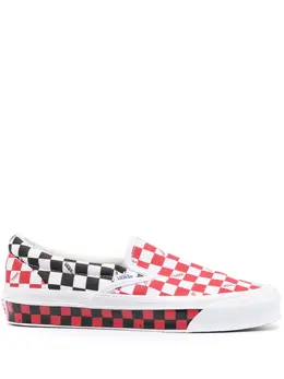 Vans: Белые кроссовки Classic Slip On