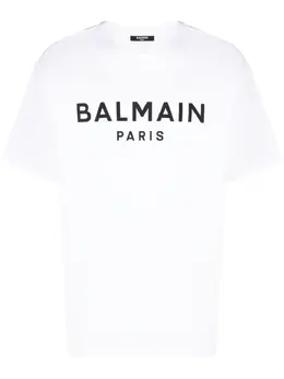 Balmain: Футболка с принтом