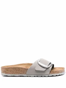 Birkenstock: Серебристые сандалии  Madrid