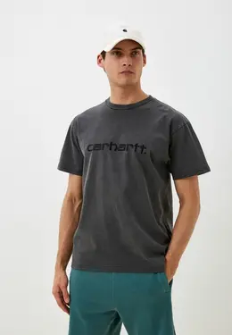 Carhartt WIP: Серая футболка 