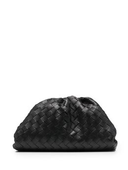 Bottega Veneta: Чёрный клатч Intrecciato