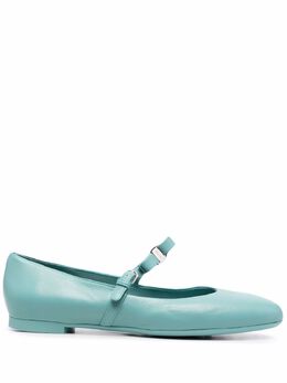 Salvatore Ferragamo: Голубые балетки 