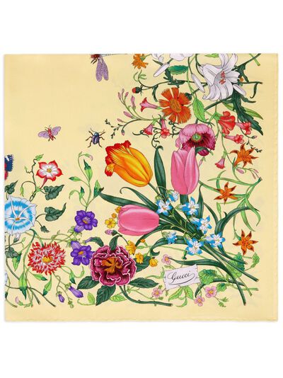 Gucci flora sale print scarf