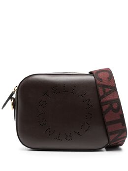 Stella McCartney: Коричневая сумка Stella Logo small