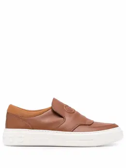 Salvatore Ferragamo: Коричневые кроссовки  Gancini