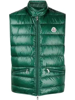 Moncler: Зелёный жилет 