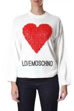 Love Moschino: Белый свитер